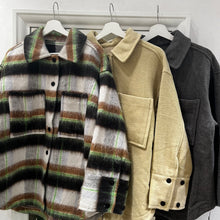 画像をギャラリービューアに読み込む, シャギーチェックブルゾン