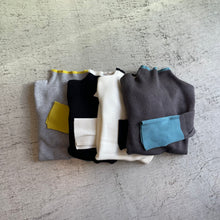 画像をギャラリービューアに読み込む, 配色スリット袖ハイネックニット
