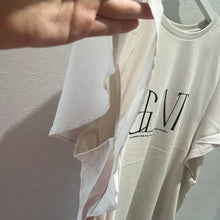 画像をギャラリービューアに読み込む, フリル袖ロゴ Tシャツ
