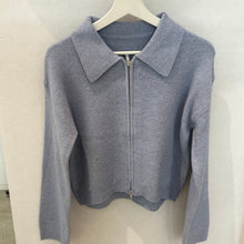 画像をギャラリービューアに読み込む, 衿付きダブルジップカーディガン

