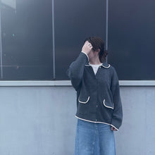 画像をギャラリービューアに読み込む, バルキー配色ポロニットブルゾン
