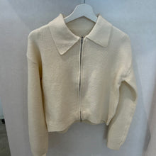 画像をギャラリービューアに読み込む, 衿付きダブルジップカーディガン

