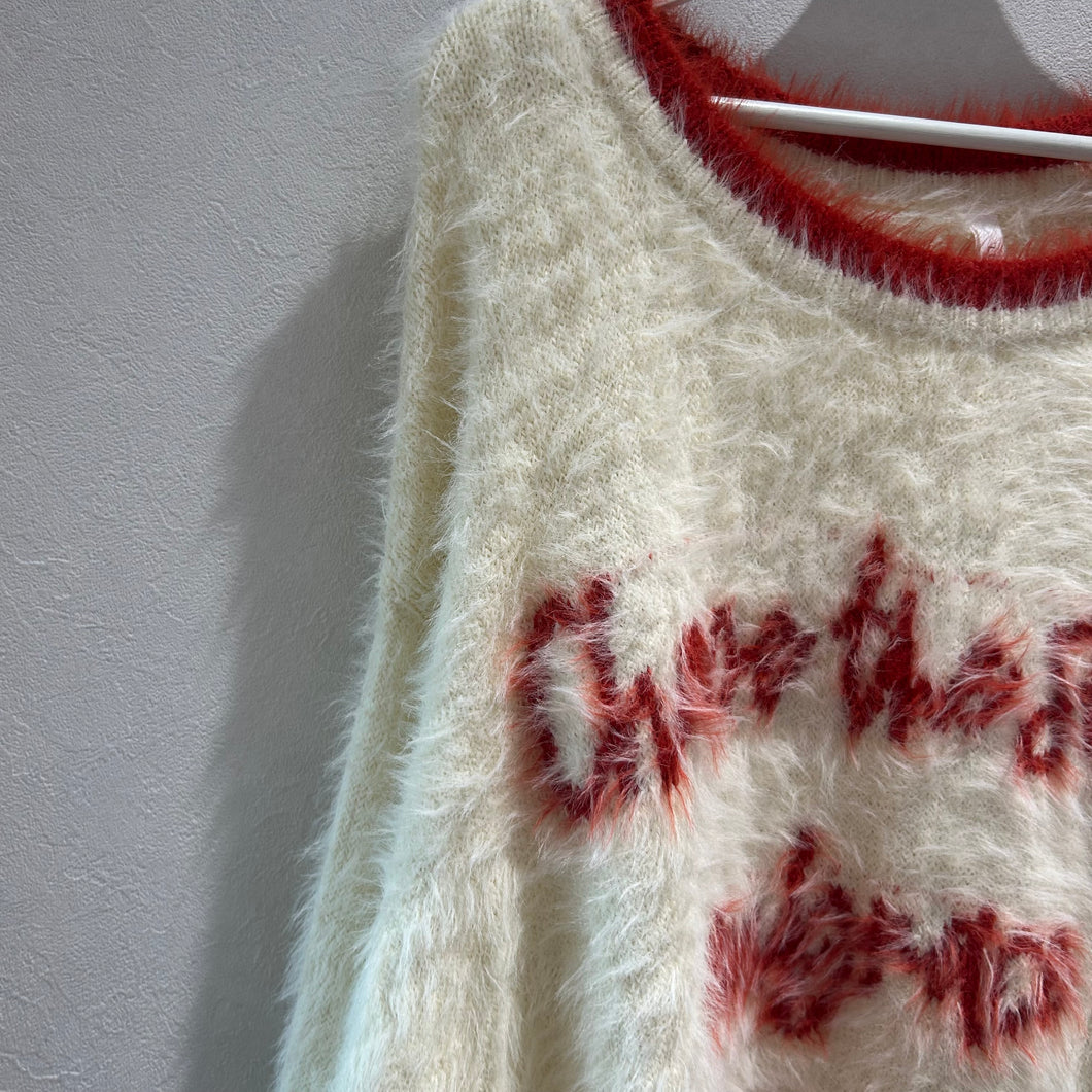 ロゴシャギーニット