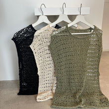 画像をギャラリービューアに読み込む, スラブメッシュノースリーブプルオーバー
