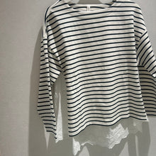 画像をギャラリービューアに読み込む, 裾レースボーダーロンT
