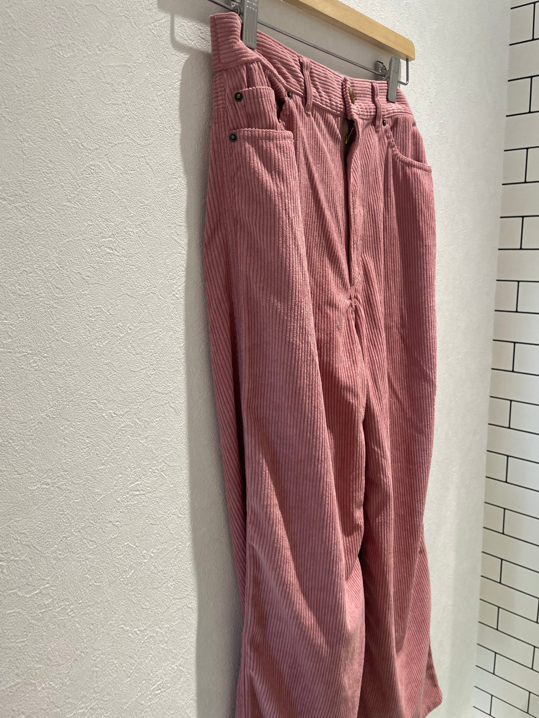 コーデュロイワイドストレートパンツ
