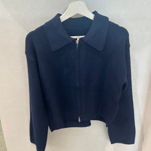 画像をギャラリービューアに読み込む, 衿付きダブルジップカーディガン
