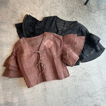 画像をギャラリービューアに読み込む, フリルカーディガン
