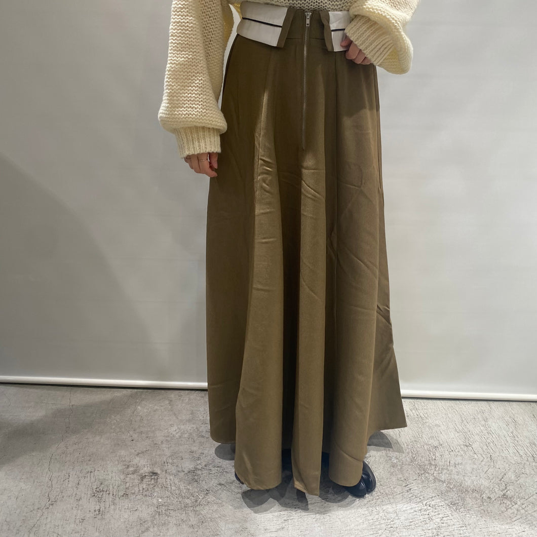 ヘザーエステル折り返しスカート