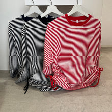 画像をギャラリービューアに読み込む, 裾ドロストボーダーTシャツ
