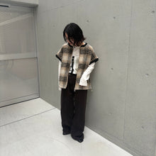 画像をギャラリービューアに読み込む, 【予約商品】シャギーチェックダブルジップベスト
