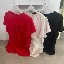 画像をギャラリービューアに読み込む, フリル袖ロゴ Tシャツ
