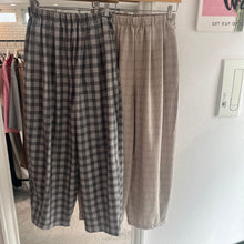 画像をギャラリービューアに読み込む, チェックスリータックコクーンパンツ
