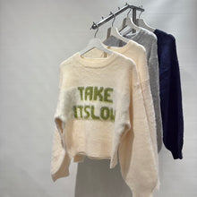 画像をギャラリービューアに読み込む, ロゴジャガードニット
