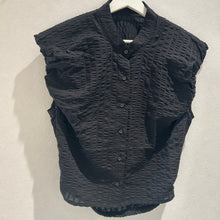 画像をギャラリービューアに読み込む, シアサッカーパフショルダーブラウス
