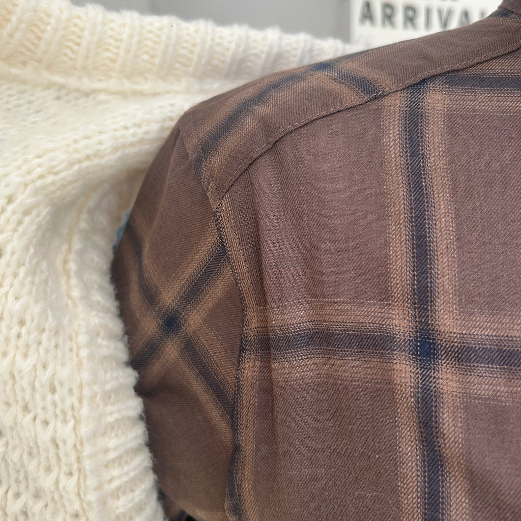 先染めオンブレチェック ワンピース