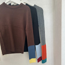 画像をギャラリービューアに読み込む, バルキー配色プルオーバー
