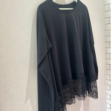 画像をギャラリービューアに読み込む, 裾レースイレヘムロンTトップス
