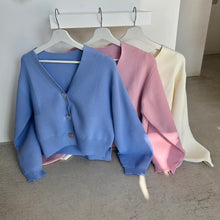 画像をギャラリービューアに読み込む, BIGボタンVネックカーディガン
