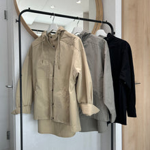 画像をギャラリービューアに読み込む, ウォッシュコットン前後差ヘムマウンテンパーカー
