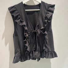 画像をギャラリービューアに読み込む, ツイルフリルベスト
